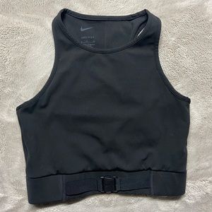 Nike Dri Fit Racer Back Black Running Sports Bra Crop Top